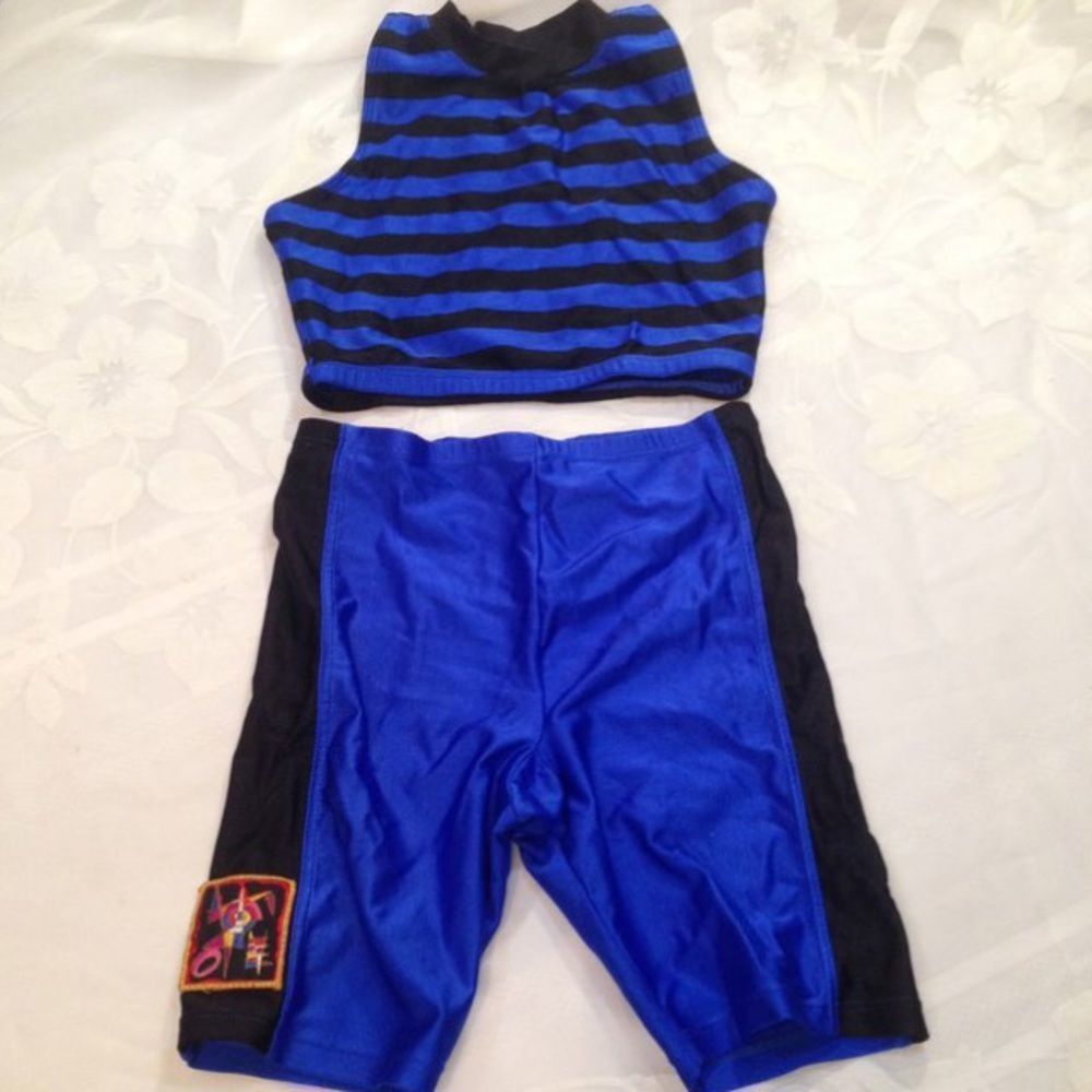Vintage 80’s Baryshnikov High Waisted Biker Shorts And Top - Picture 5 of 5
